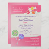Snoep Sweet Bat Mitzvah Watermeloen Donkerroze Kaart (Voorkant / Achterkant)