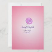 Snoep Sweet Bat Mitzvah Watermeloen Donkerroze Kaart (Achterkant)