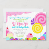 Snoep Sweet Celebration Verjaardagsfeest Kaart (Voorkant)