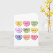 Snoep Sweet Conversation Hearts Valentijnsdag Wom Kaart (Gele Bloem)