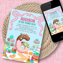 Snoep Sweet Girl's Candyland 6e Verjaardag