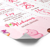 Snoep Sweet One Verjaardag Mijlpaal teken Poster (Hoek)