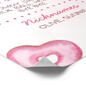 Snoep Sweet One Verjaardag Mijlpaal teken Poster (Hoek)