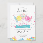 Snoep Sweet Shop Baby shower Kaart (Voorkant)