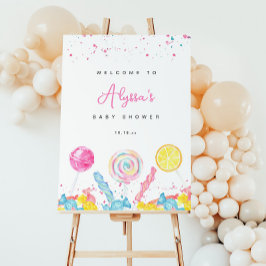 Snoep Sweet Shop Baby shower Welkomstbord Poster