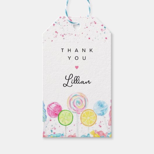 Snoep Sweet Shop Bedankt Cadeaulabel (Voorkant)