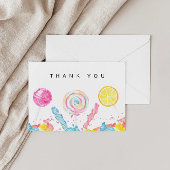 Snoep Sweet Shop Verjaardag of Baby shower Bedankkaart