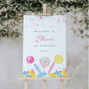 Snoep Sweet Shop Verjaardag Welkomstbord Poster