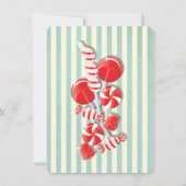 Snoep Sweet Shoppe Birthday Party Invitation Kaart (Achterkant)