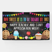 Snoep Sweet Theme Teacher Appreciation Week Banner (Horizontaal)