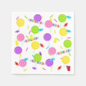 Snoep Sweet Treats en Lollipops papieren servetten (Voorkant)