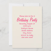 Snoep & Sweets Birthday Party Invitation Kaart (Achterkant)