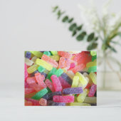 Snoep Sweets Rainbow Party Gefeliciteerd Liefde Briefkaart (Staand voorkant)