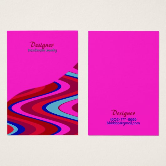 Snoep Swirl-Red Hot Pink Design Display Kaart (Voorkant /achterkant)