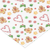 Snoep tafelblad met kerstontbijt korte tafelloper (Hoek)