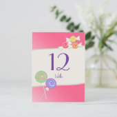 Snoep Tafelnummer Watermeloen Roze (Staand voorkant)