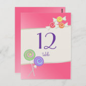 Snoep Tafelnummer Watermeloen Roze (Voorkant / Achterkant)