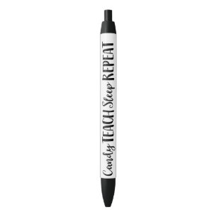Snoep Teach Sleep Herhalen Zwarte Inkt Pen