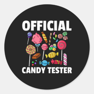 Snoep Tester Lollipop Sweets Gift Halloween Kinder Ronde Sticker