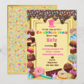Snoep thema, chocolade, eten, donuts, regenboog kaart (Voorkant / Achterkant)