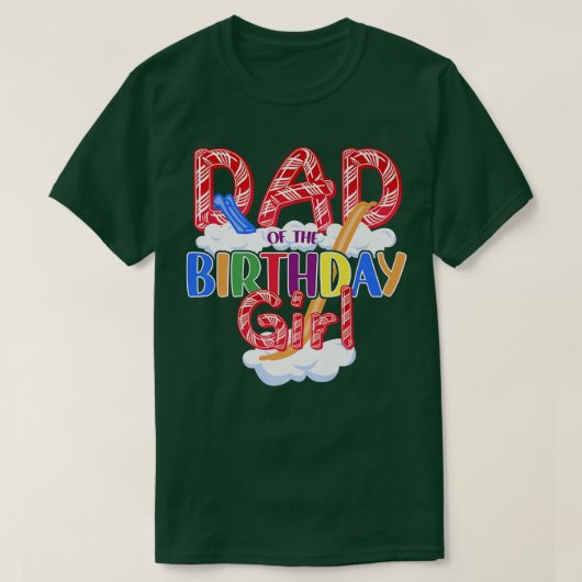 Snoep Thema Pap van het Birthday Girl132 T-shirt (Design voorkant)
