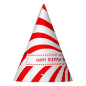Snoep thema rood wit verjaardagsviering feesthoedjes (Links)