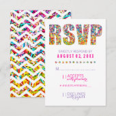 Snoep thema RSVP-kaart RSVP Kaartje (Voorkant / Achterkant)