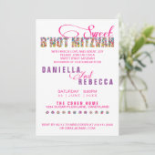 Snoep Thema Sweet B'NOT MITZVAH Joint Party Kaart (Staand voorkant)