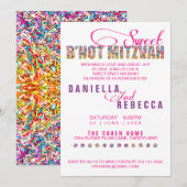Snoep Thema Sweet B'NOT MITZVAH Joint Party Kaart (Voorkant / Achterkant)