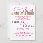 Snoep Thema Sweet BNOT MITZVAH Joint Party Kaart (Voorkant)