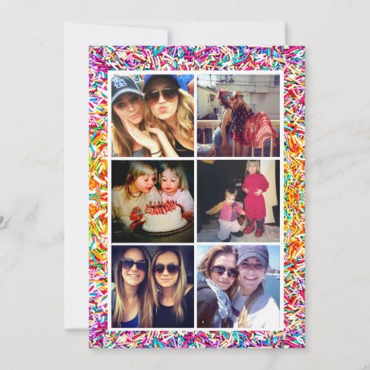 Snoep Thema Sweet BNOT MITZVAH Joint Party Kaart (Achterkant)