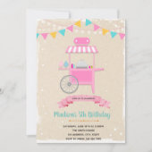 Snoep themauitnodiging voor karretje kaart (Voorkant)