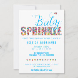 Snoep Theme Baby SPRINKLE Shower Boy Kaart