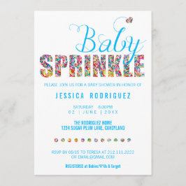 Snoep Theme Baby SPRINKLE Shower Boy Kaart