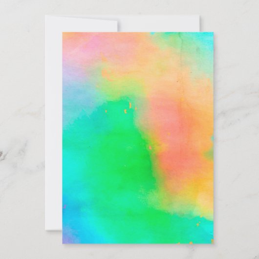 Snoep Theme Meisje's Kleurrijke Regenboog Verjaard Kaart (Achterkant)