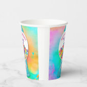 Snoep Theme Meisje's Kleurrijke Regenboog Verjaard Papieren Bekers (Rechts)
