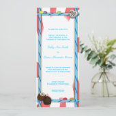 Snoep "Ticket" Uitnodiging/Menu Kaart (Staand voorkant)