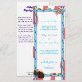 Snoep "Ticket" Uitnodiging/Menu Kaart (Voorkant / Achterkant)