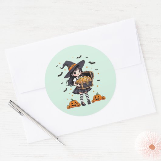 Snoep Treasure Ronde Sticker (Envelop)