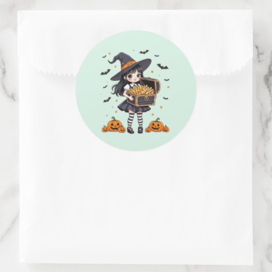 Snoep Treasure Ronde Sticker (Tas)