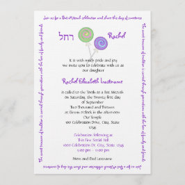 Snoep Treasures Bat Mitzvah Kaart