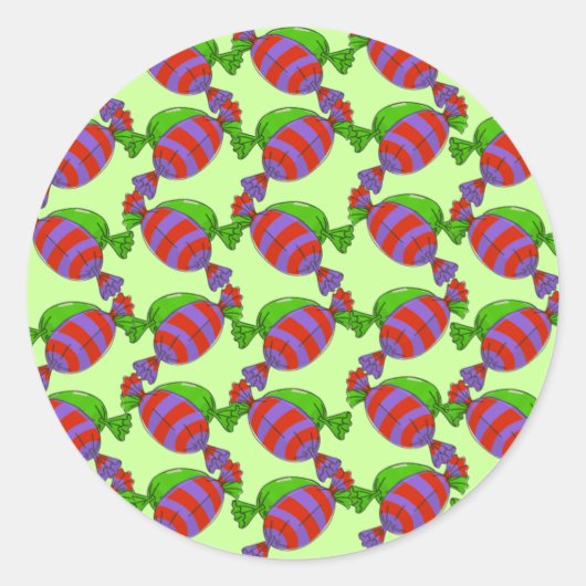 Snoep Tree - Gepersonaliseerd Ronde Sticker (Voorkant)