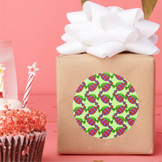 Snoep Tree - Gepersonaliseerd Ronde Sticker (Feest)