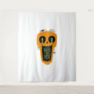 Snoep Trick or treat Funny Pumpkin Halloween boys Wandkleed