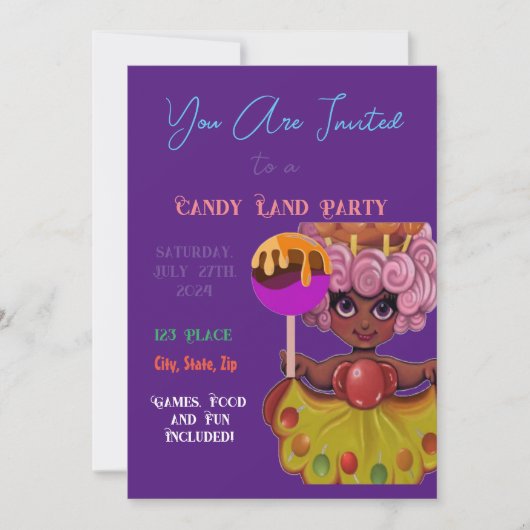 Snoep Uitnodiging grond (Voorkant)