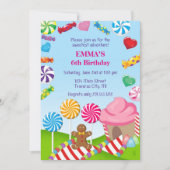 Snoep - uitnodiging om de geboorte te vieren (Voorkant)