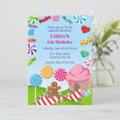 Snoep - uitnodiging om de geboorte te vieren (Staand voorkant)