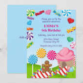 Snoep - uitnodiging om de geboorte te vieren (Voorkant / Achterkant)