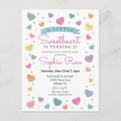 Snoep Valentijn Februari Verjaardagsfeestje voor M Briefkaart (Voorkant)