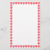 Snoep Valentijn Harten Briefpapier (Voorkant)